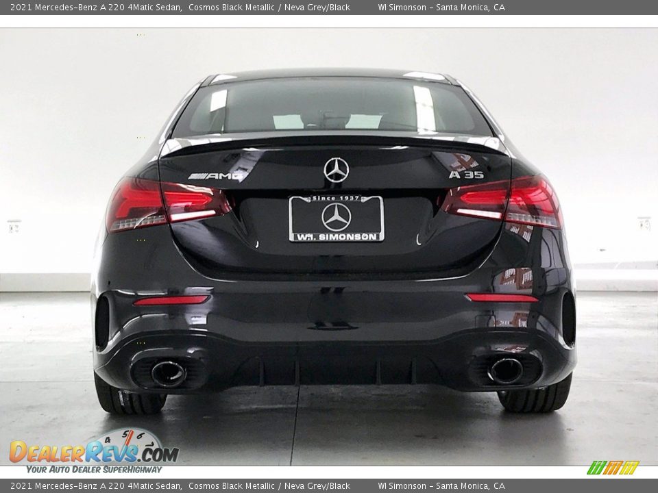 2021 Mercedes-Benz A 220 4Matic Sedan Cosmos Black Metallic / Neva Grey/Black Photo #3