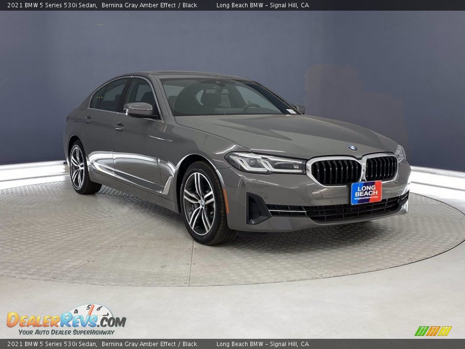 2021 BMW 5 Series 530i Sedan Bernina Gray Amber Effect / Black Photo #27