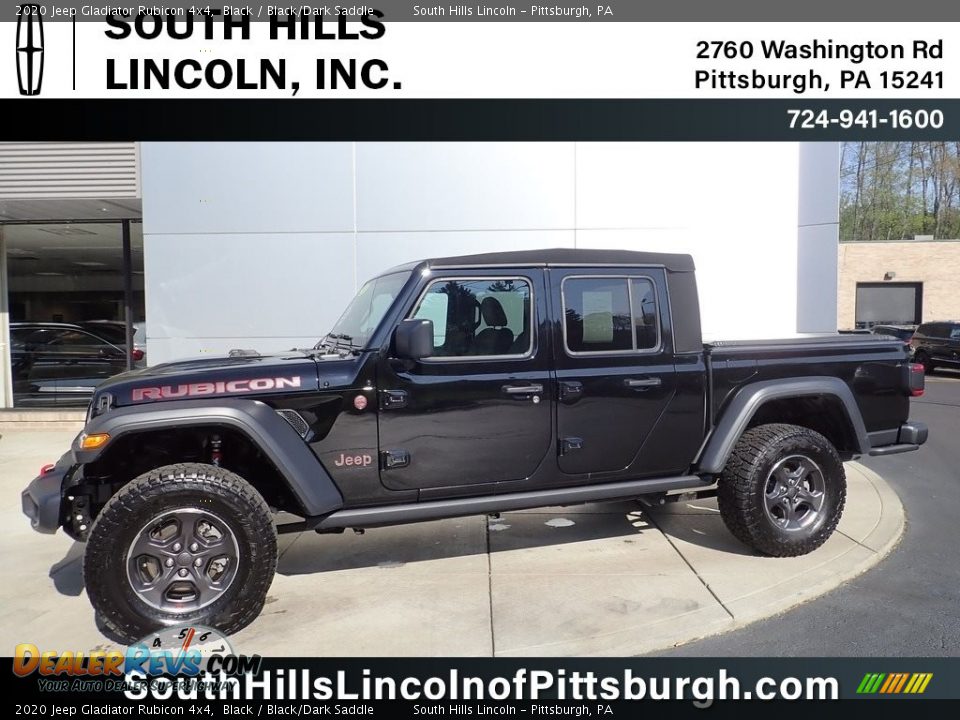 2020 Jeep Gladiator Rubicon 4x4 Black / Black/Dark Saddle Photo #1