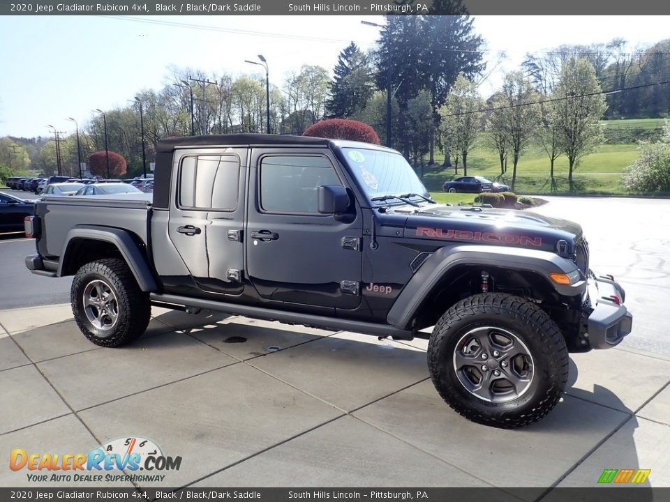 2020 Jeep Gladiator Rubicon 4x4 Black / Black/Dark Saddle Photo #6