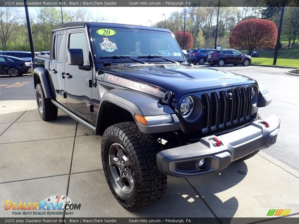2020 Jeep Gladiator Rubicon 4x4 Black / Black/Dark Saddle Photo #7