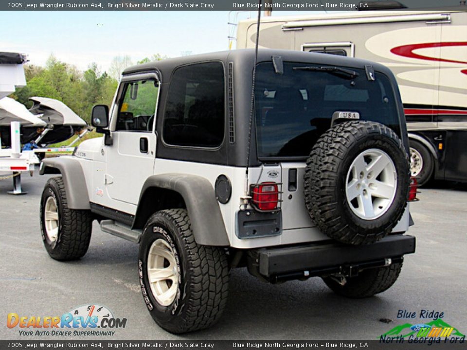 2005 Jeep Wrangler Rubicon 4x4 Bright Silver Metallic / Dark Slate Gray Photo #3