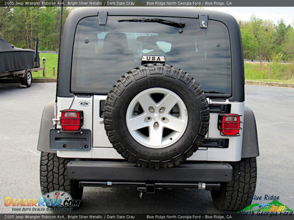2005 Jeep Wrangler Rubicon 4x4 Bright Silver Metallic / Dark Slate Gray Photo #4