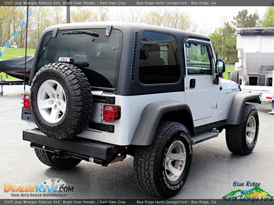 2005 Jeep Wrangler Rubicon 4x4 Bright Silver Metallic / Dark Slate Gray Photo #5