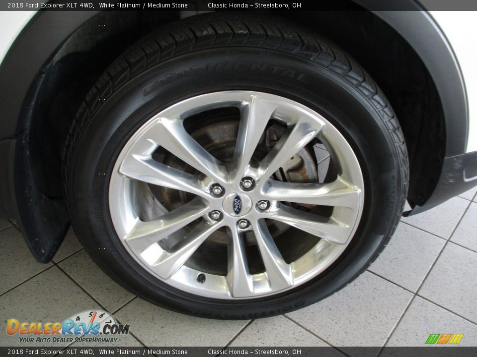 2018 Ford Explorer XLT 4WD White Platinum / Medium Stone Photo #5