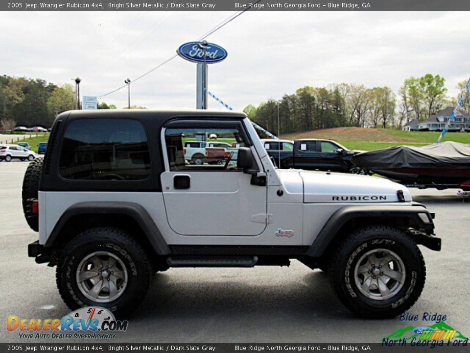 2005 Jeep Wrangler Rubicon 4x4 Bright Silver Metallic / Dark Slate Gray Photo #6