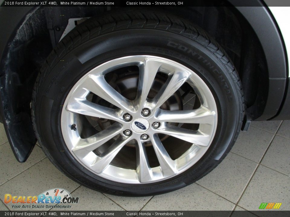 2018 Ford Explorer XLT 4WD White Platinum / Medium Stone Photo #6