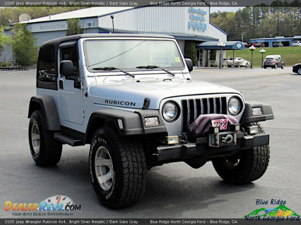 2005 Jeep Wrangler Rubicon 4x4 Bright Silver Metallic / Dark Slate Gray Photo #7