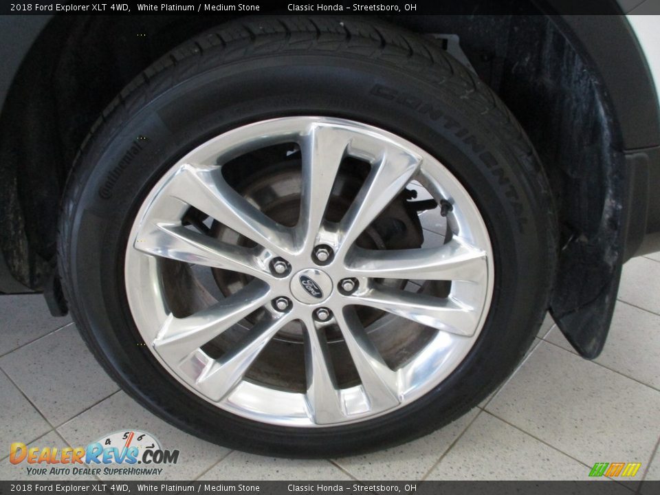 2018 Ford Explorer XLT 4WD White Platinum / Medium Stone Photo #11