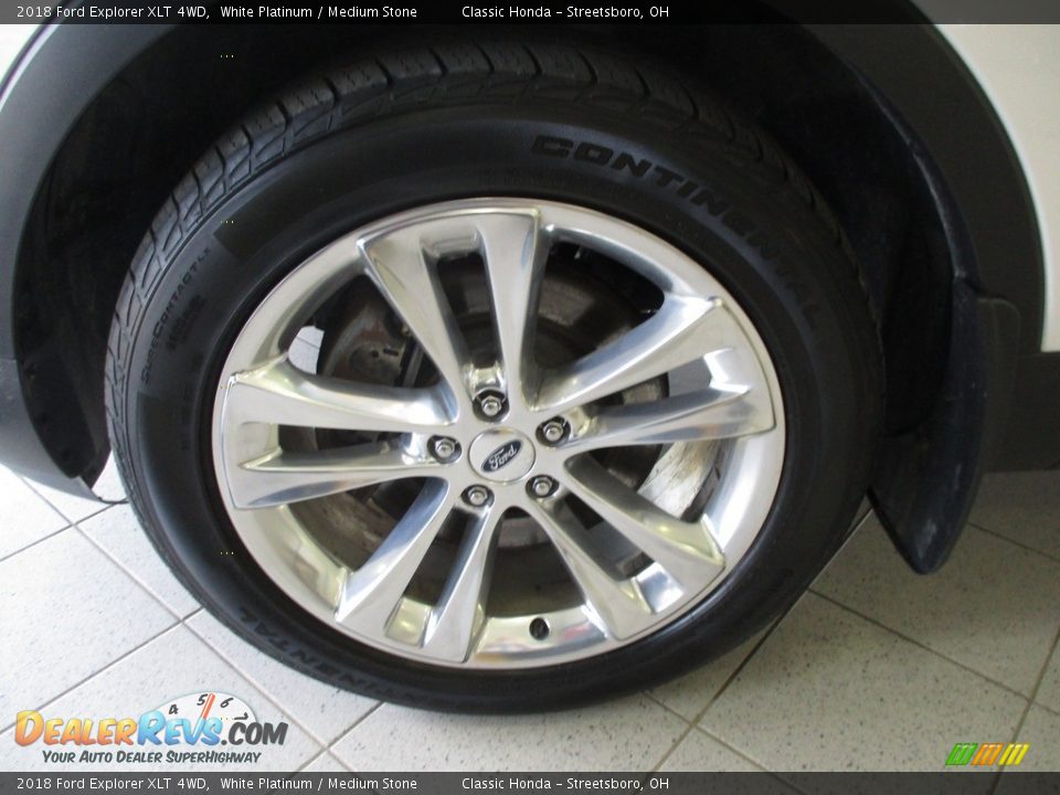 2018 Ford Explorer XLT 4WD White Platinum / Medium Stone Photo #12