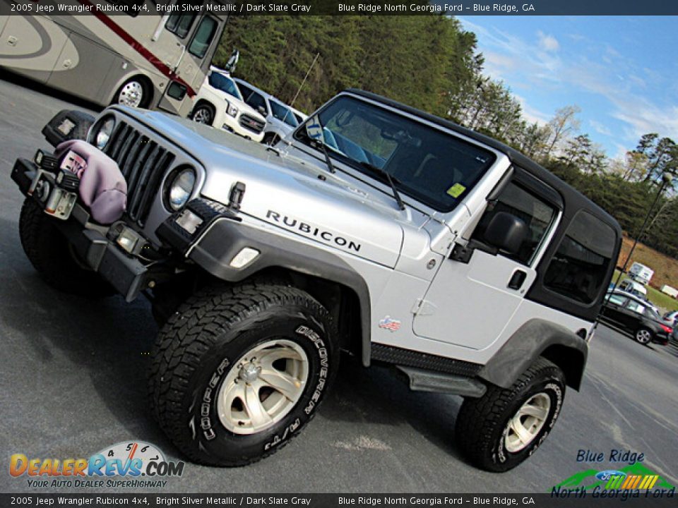2005 Jeep Wrangler Rubicon 4x4 Bright Silver Metallic / Dark Slate Gray Photo #21