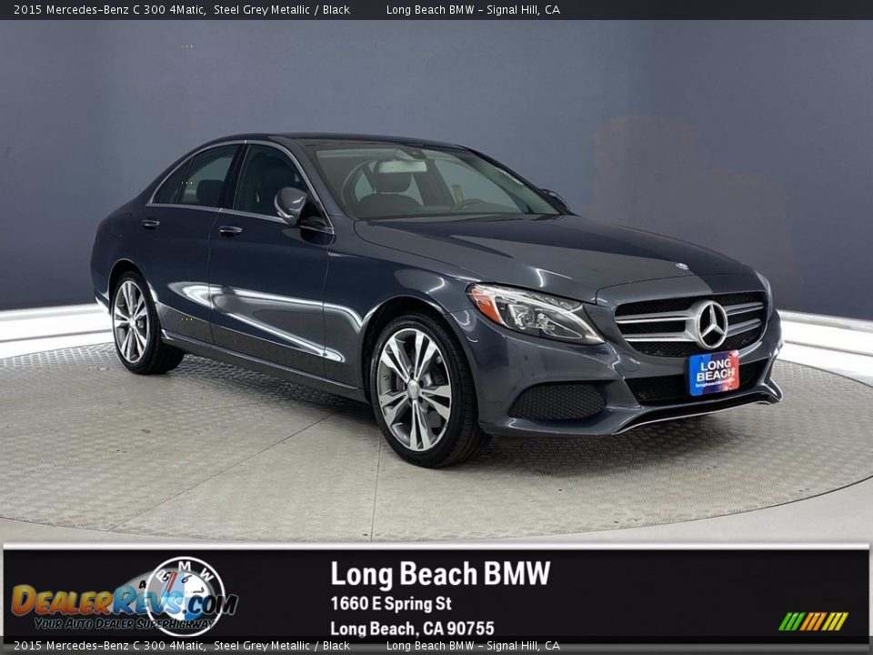 2015 Mercedes-Benz C 300 4Matic Steel Grey Metallic / Black Photo #1