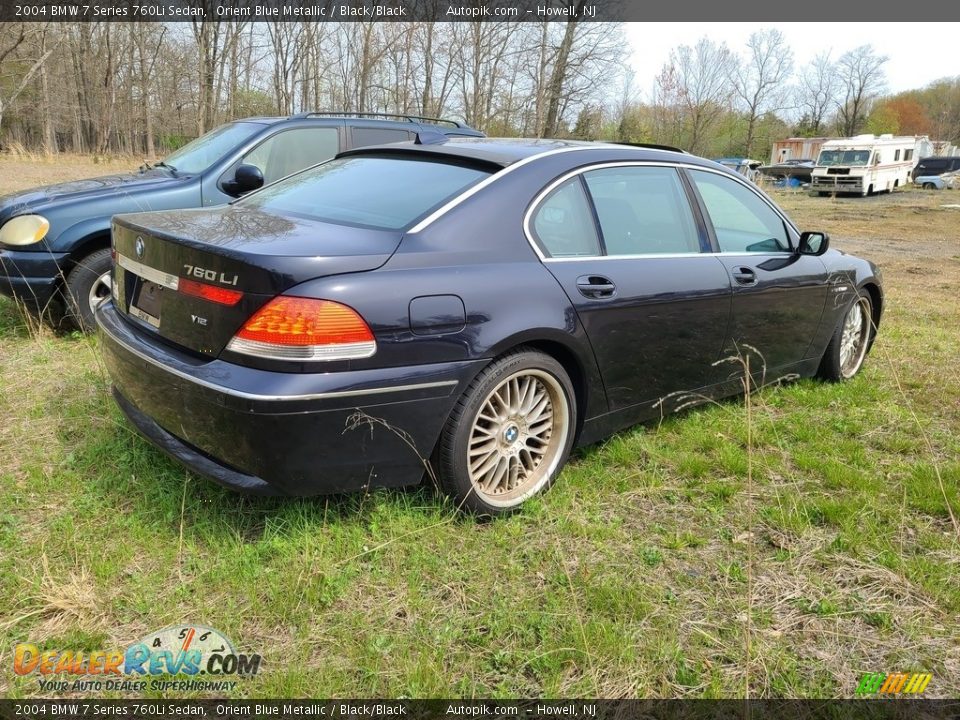 2004 BMW 7 Series 760Li Sedan Orient Blue Metallic / Black/Black Photo #2