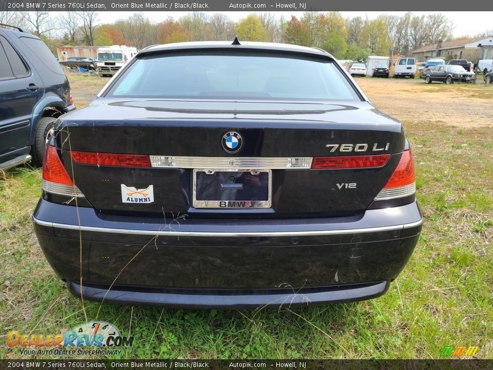 2004 BMW 7 Series 760Li Sedan Orient Blue Metallic / Black/Black Photo #3