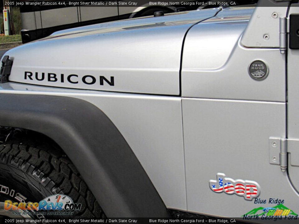 2005 Jeep Wrangler Rubicon 4x4 Bright Silver Metallic / Dark Slate Gray Photo #25