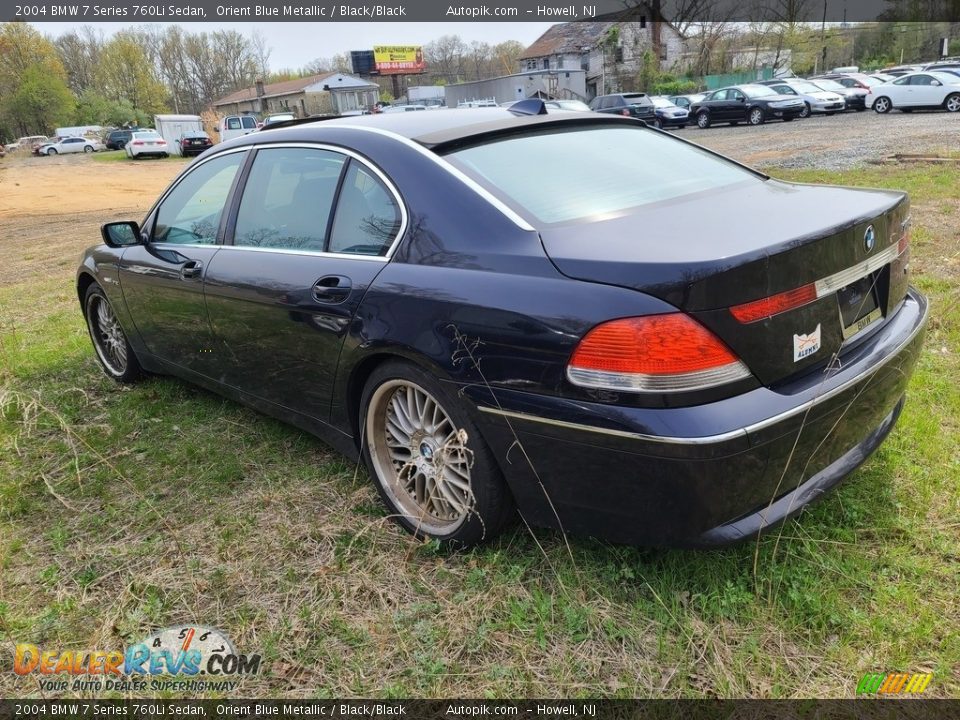 2004 BMW 7 Series 760Li Sedan Orient Blue Metallic / Black/Black Photo #4