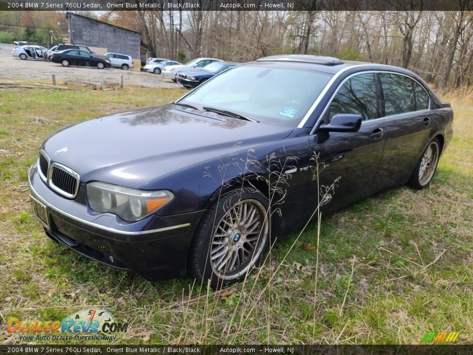 2004 BMW 7 Series 760Li Sedan Orient Blue Metallic / Black/Black Photo #5