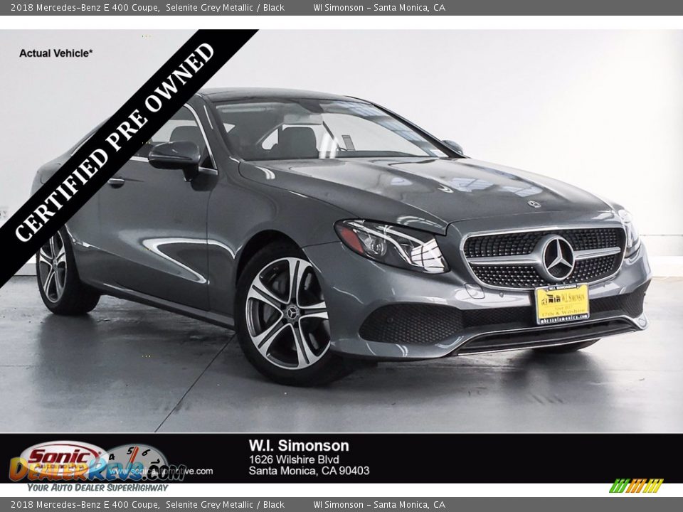 2018 Mercedes-Benz E 400 Coupe Selenite Grey Metallic / Black Photo #1