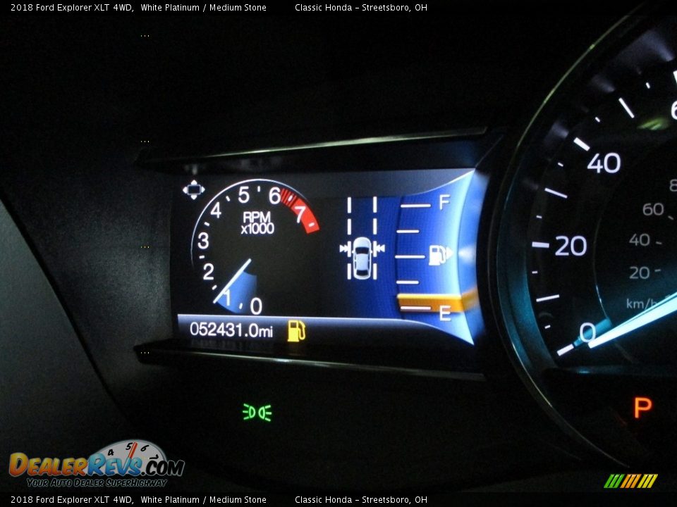 2018 Ford Explorer XLT 4WD White Platinum / Medium Stone Photo #35