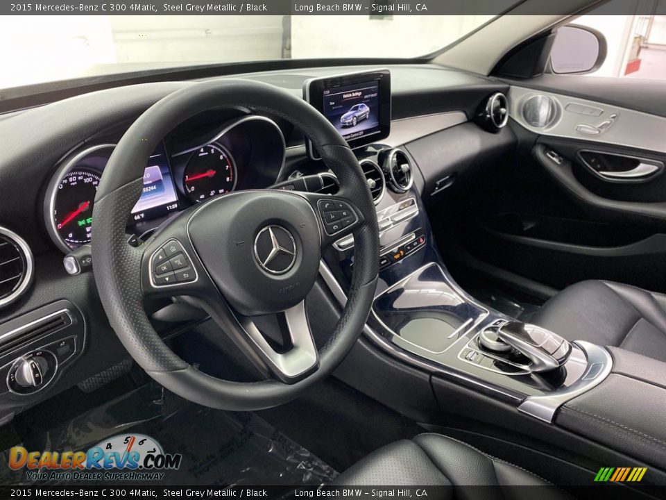 Black Interior - 2015 Mercedes-Benz C 300 4Matic Photo #16