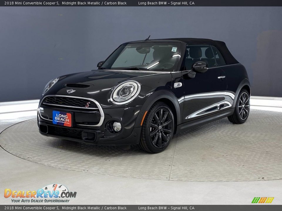 2018 Mini Convertible Cooper S Midnight Black Metallic / Carbon Black Photo #3