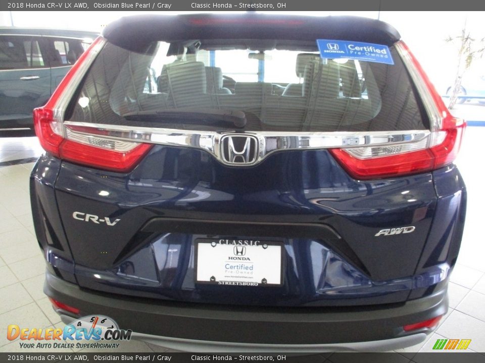 2018 Honda CR-V LX AWD Obsidian Blue Pearl / Gray Photo #6