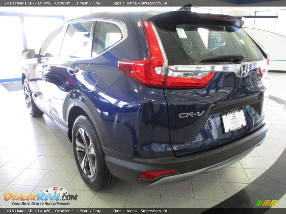 2018 Honda CR-V LX AWD Obsidian Blue Pearl / Gray Photo #7