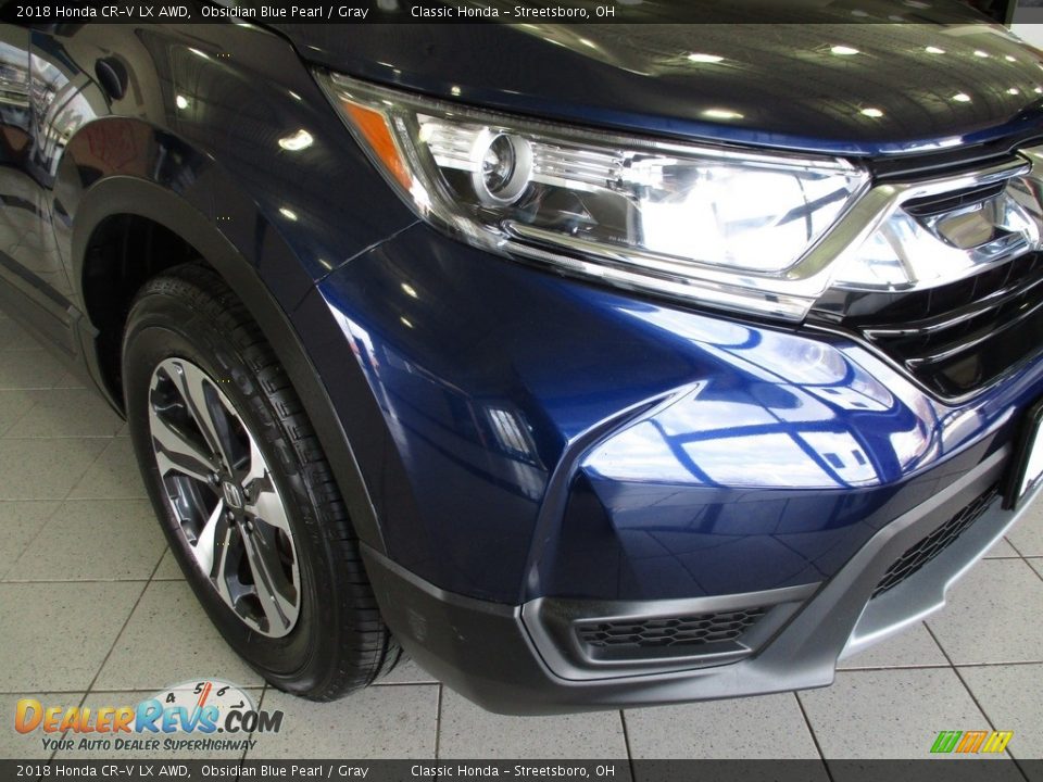 2018 Honda CR-V LX AWD Obsidian Blue Pearl / Gray Photo #10