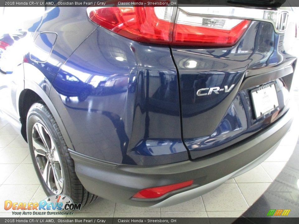 2018 Honda CR-V LX AWD Obsidian Blue Pearl / Gray Photo #14