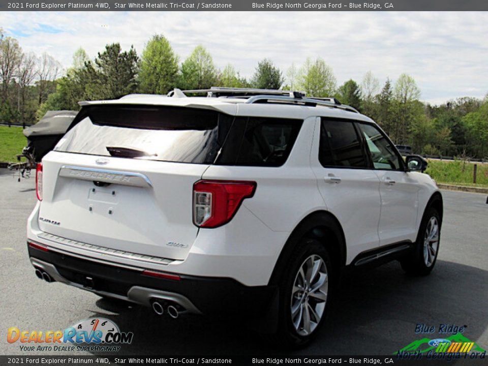 2021 Ford Explorer Platinum 4WD Star White Metallic Tri-Coat / Sandstone Photo #5