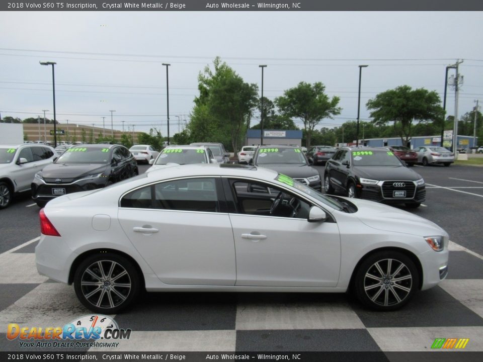 2018 Volvo S60 T5 Inscription Crystal White Metallic / Beige Photo #3