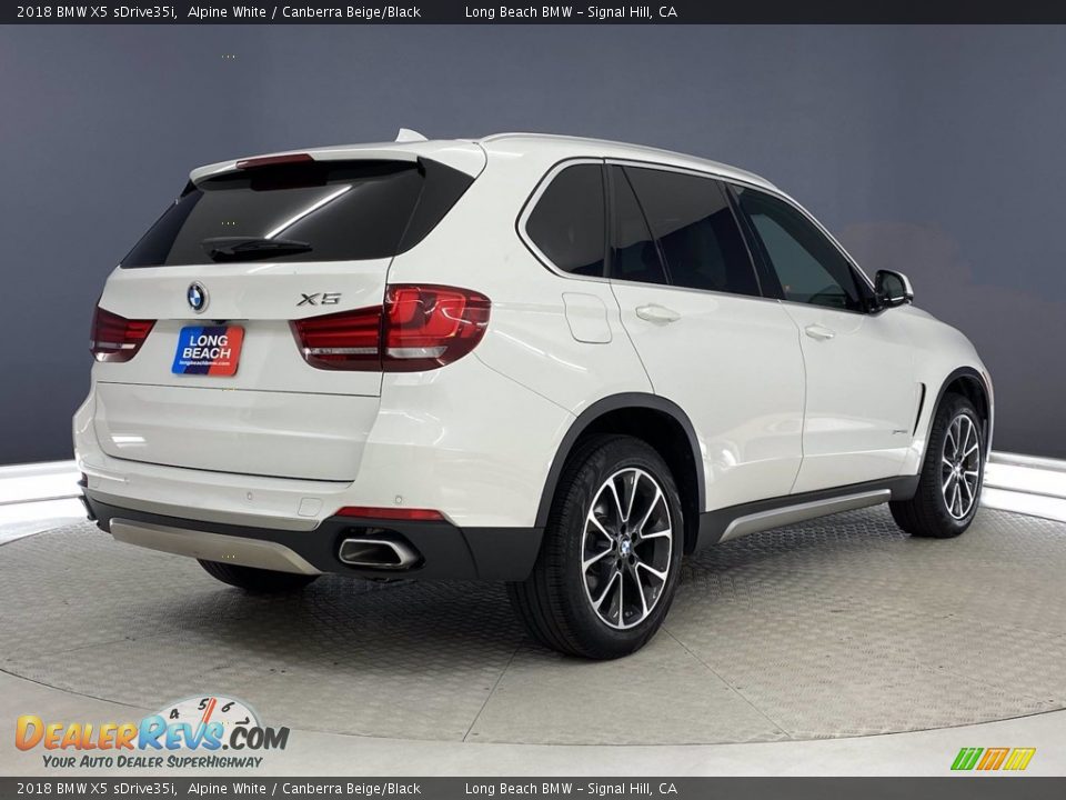 2018 BMW X5 sDrive35i Alpine White / Canberra Beige/Black Photo #5