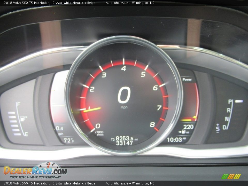 2018 Volvo S60 T5 Inscription Crystal White Metallic / Beige Photo #16
