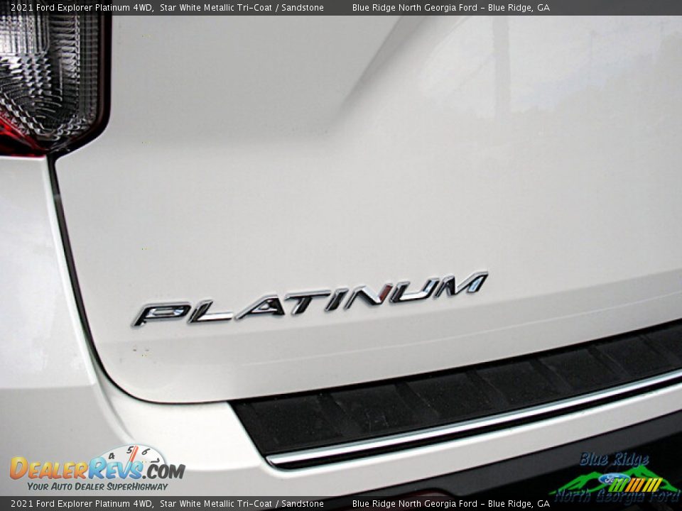 2021 Ford Explorer Platinum 4WD Star White Metallic Tri-Coat / Sandstone Photo #29