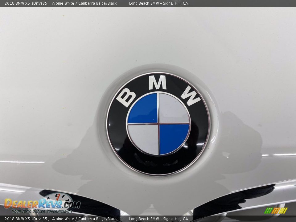 2018 BMW X5 sDrive35i Alpine White / Canberra Beige/Black Photo #8