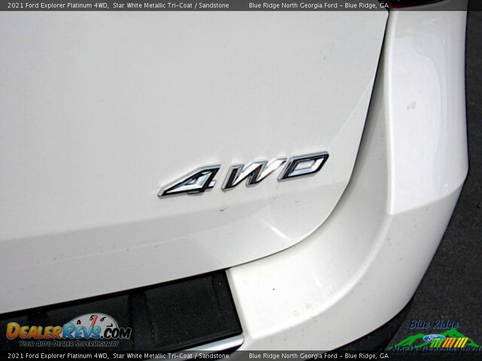 2021 Ford Explorer Platinum 4WD Star White Metallic Tri-Coat / Sandstone Photo #30