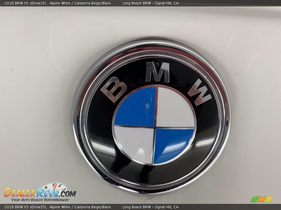 2018 BMW X5 sDrive35i Alpine White / Canberra Beige/Black Photo #10