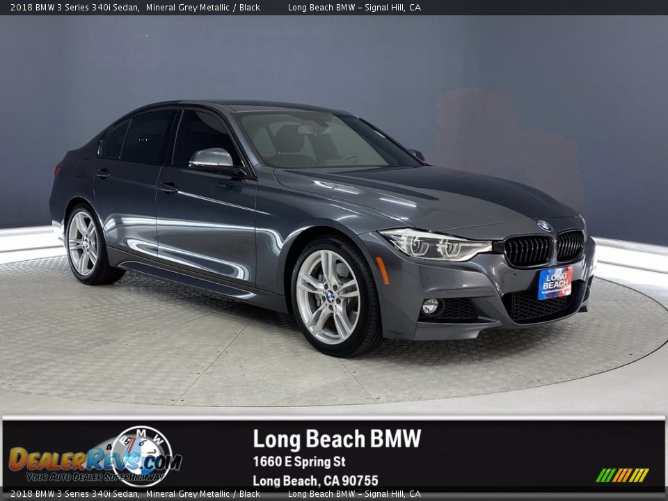 2018 BMW 3 Series 340i Sedan Mineral Grey Metallic / Black Photo #1