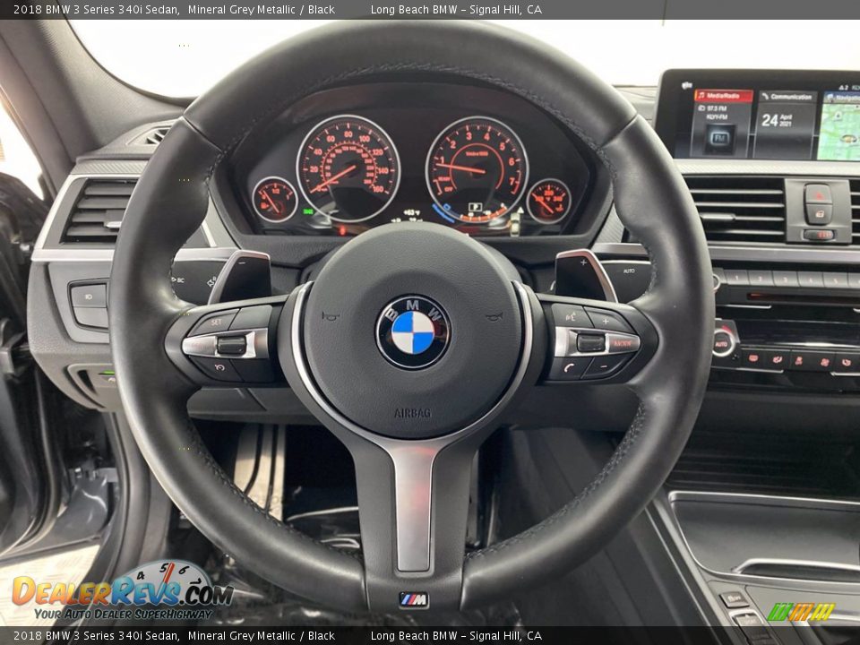 2018 BMW 3 Series 340i Sedan Mineral Grey Metallic / Black Photo #18