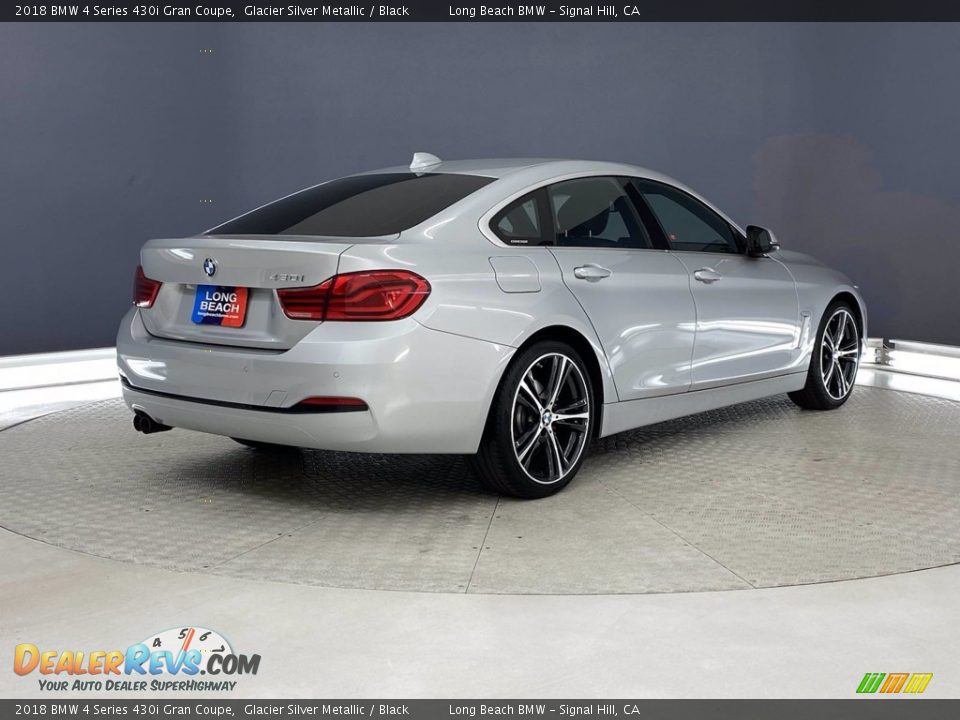 2018 BMW 4 Series 430i Gran Coupe Glacier Silver Metallic / Black Photo #5