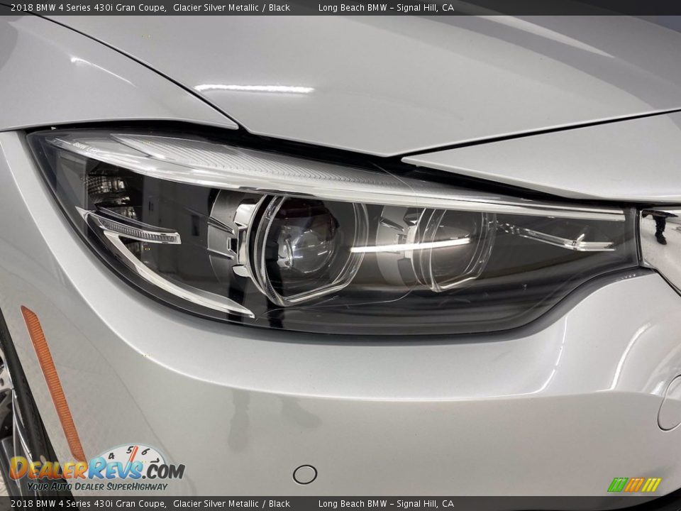 2018 BMW 4 Series 430i Gran Coupe Glacier Silver Metallic / Black Photo #7