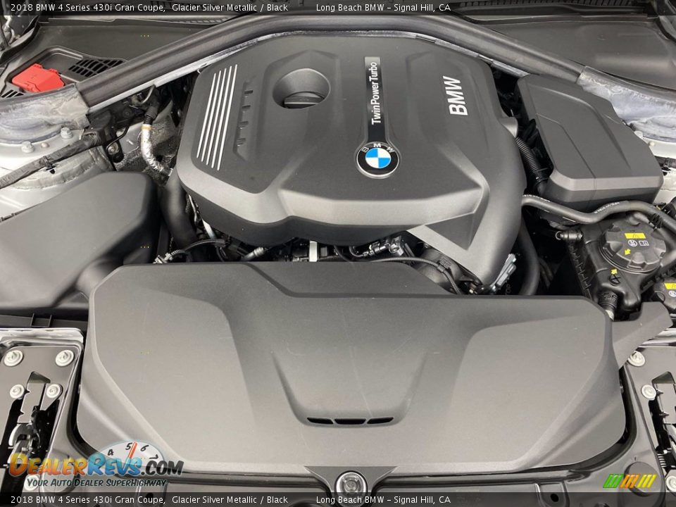 2018 BMW 4 Series 430i Gran Coupe Glacier Silver Metallic / Black Photo #12