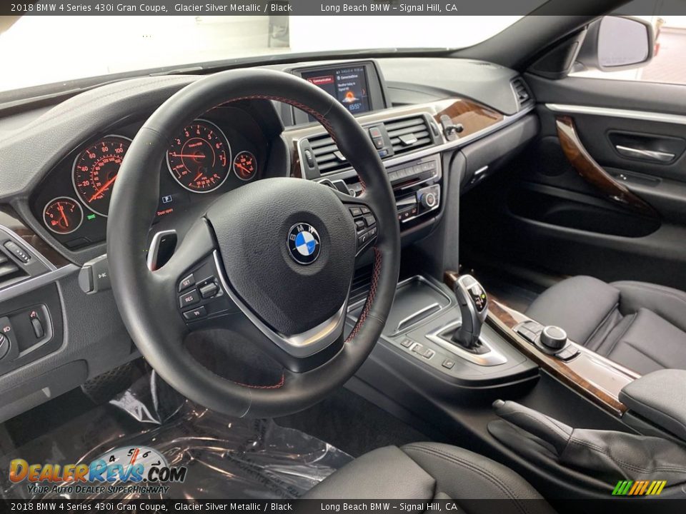 2018 BMW 4 Series 430i Gran Coupe Glacier Silver Metallic / Black Photo #16