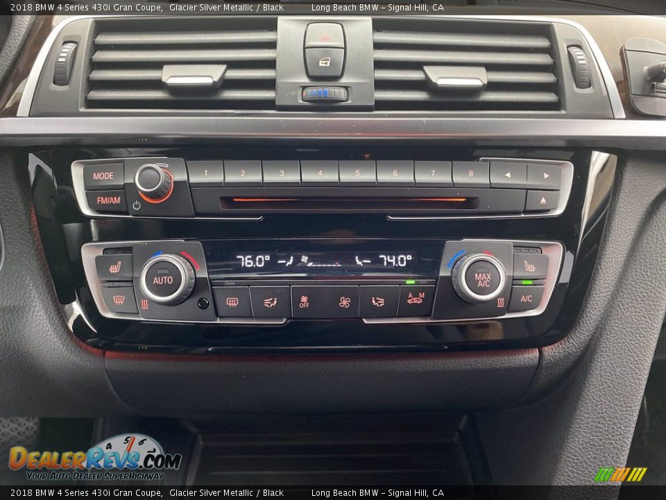 2018 BMW 4 Series 430i Gran Coupe Glacier Silver Metallic / Black Photo #25