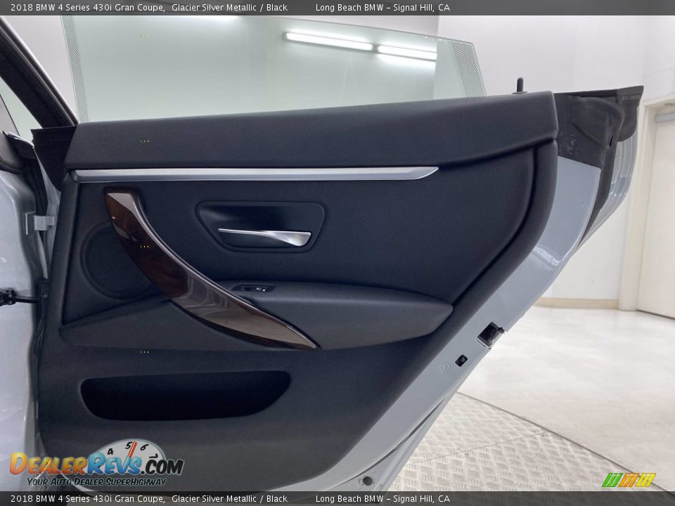 2018 BMW 4 Series 430i Gran Coupe Glacier Silver Metallic / Black Photo #35