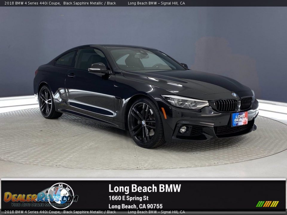 2018 BMW 4 Series 440i Coupe Black Sapphire Metallic / Black Photo #1