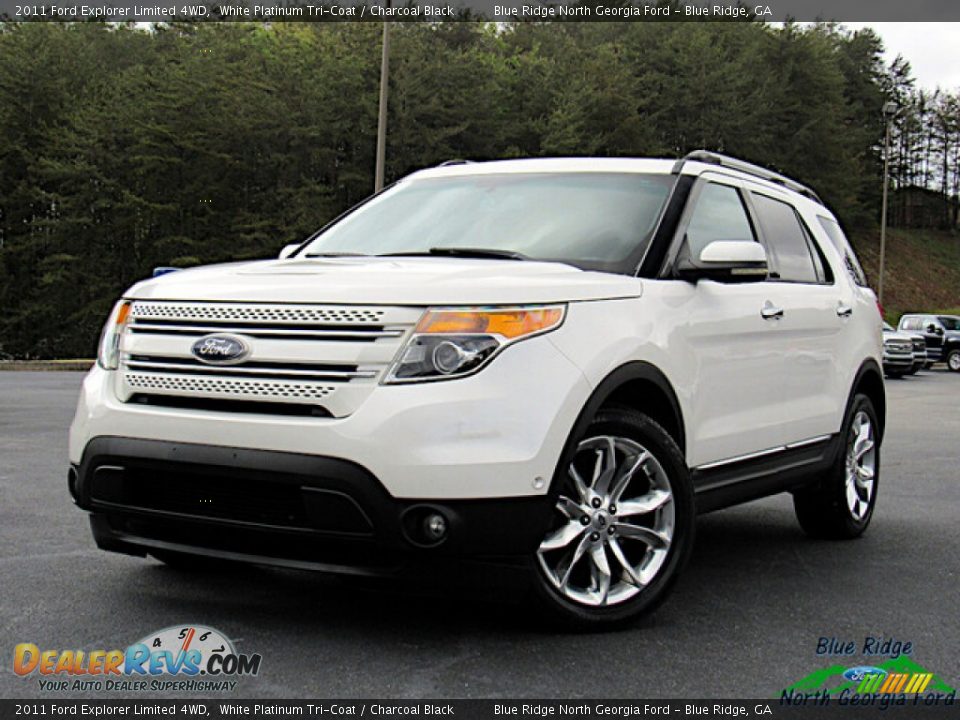 2011 Ford Explorer Limited 4WD White Platinum Tri-Coat / Charcoal Black Photo #1