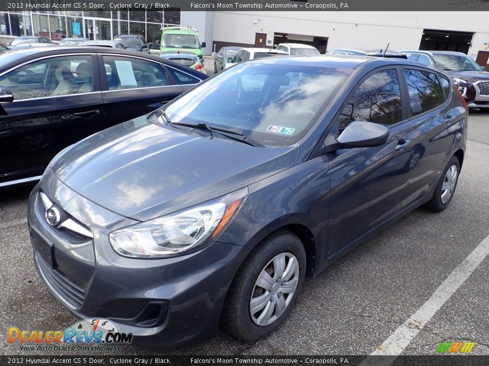 2012 Hyundai Accent GS 5 Door Cyclone Gray / Black Photo #1