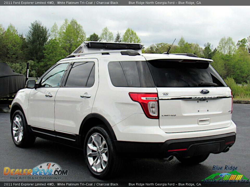 2011 Ford Explorer Limited 4WD White Platinum Tri-Coat / Charcoal Black Photo #3