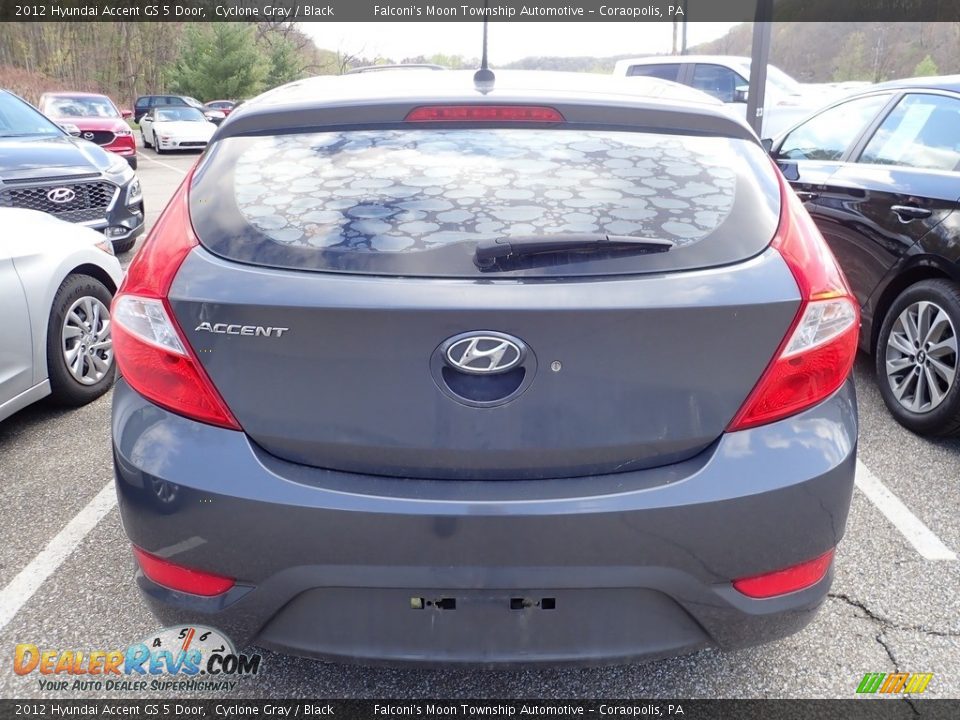 2012 Hyundai Accent GS 5 Door Cyclone Gray / Black Photo #3